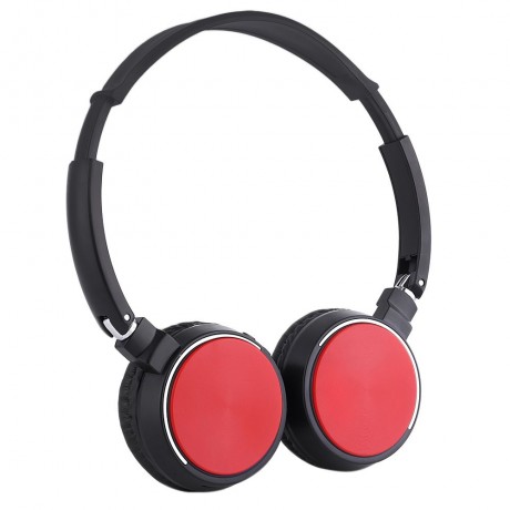BT - 815 WIRELESS STEREO BLUETOOTH V4.0 EDR HEADPHONE WITH FM RADIO TF CARD SLOT (RED)