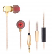 RX400 HIFI MUSIC IN-EAR EARPHONES IN-LINE CONTROL BRASS HOUSING NOISE CANCELING