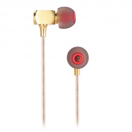 RX400 HIFI MUSIC IN-EAR EARPHONES IN-LINE CONTROL BRASS HOUSING NOISE CANCELING