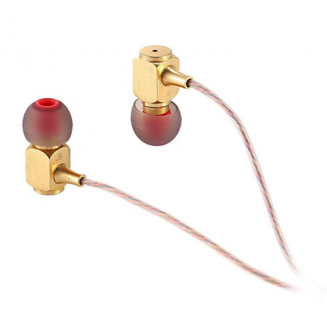 RX400 HIFI MUSIC IN-EAR EARPHONES IN-LINE CONTROL BRASS HOUSING NOISE CANCELING