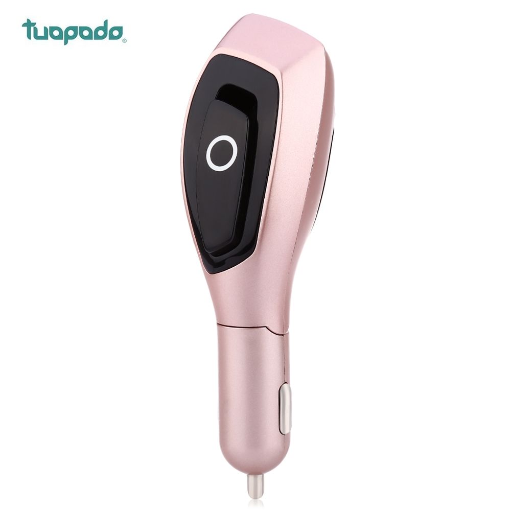 BT001 CAR CHARGER BUSINESS BLUETOOTH V4.1 EARPHONES HEADPHONES WITH AIR CLEANER (ROSE GOLD