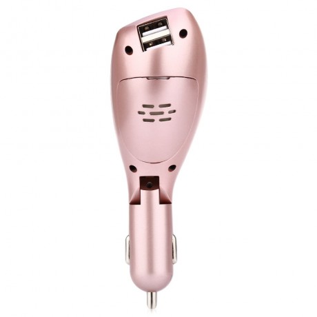 BT001 CAR CHARGER BUSINESS BLUETOOTH V4.1 EARPHONES HEADPHONES WITH AIR CLEANER (ROSE GOLD