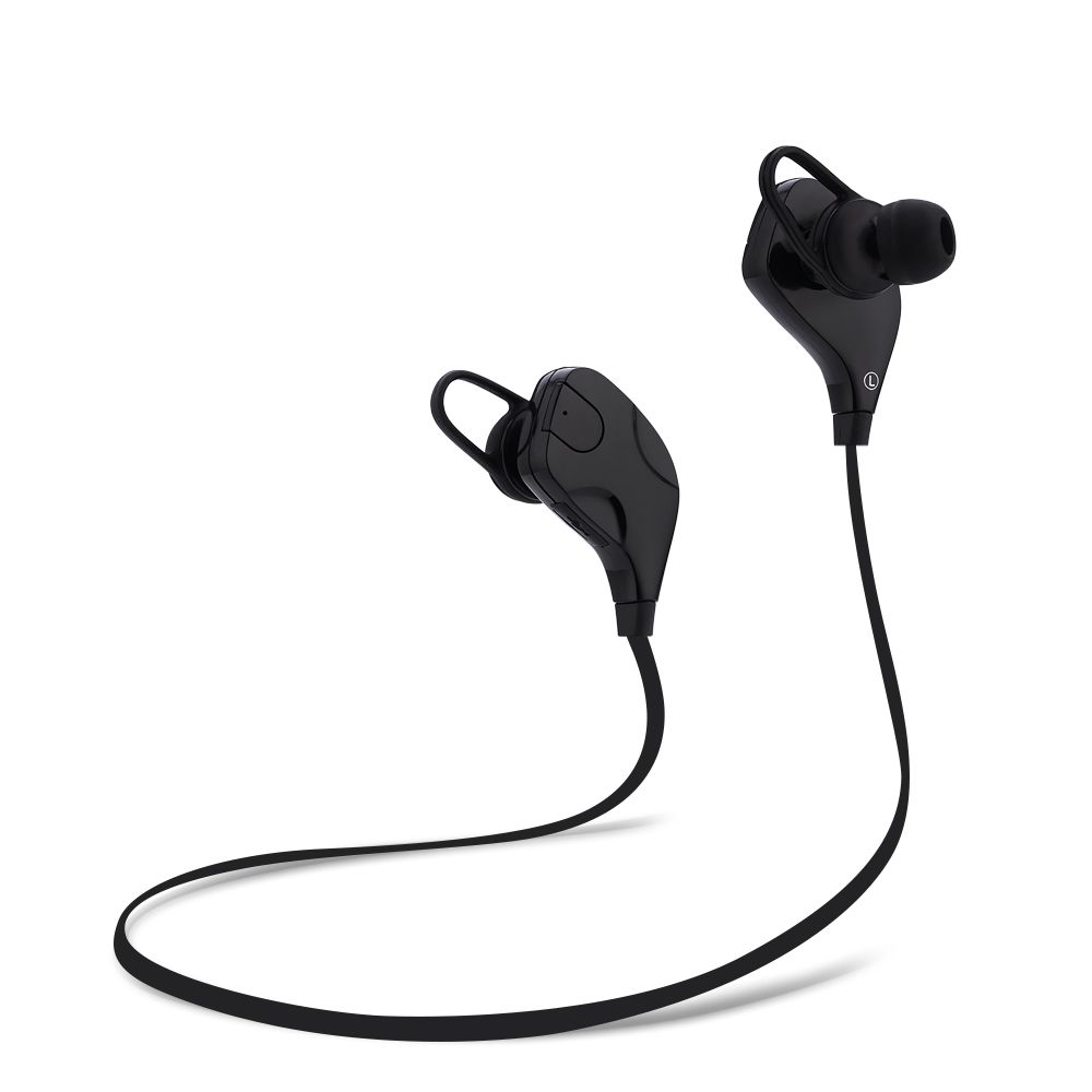 QY7S BLUETOOTH V4.1 WIRELESS NOISE CANCELLING SPORT EARPHONES HEADPHONES (BLACK)