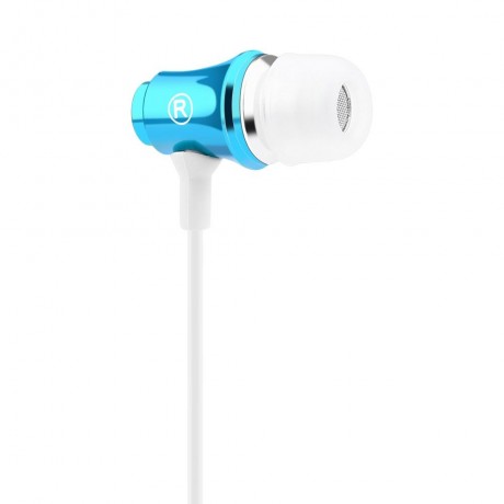 3.5MM PLUG SUPER BASS MUSIC IN-EAR STEREO DRIVE-BY-WIRE EARPHONES HEADPHONES (BLUE)