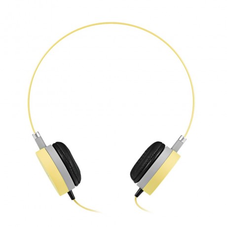 W3 COLORFUL DESIGN WIRED 3.5MM HEADPHONES (YELLOW)