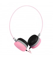 W3 COLORFUL DESIGN WIRED 3.5MM HEADPHONES (PINK)