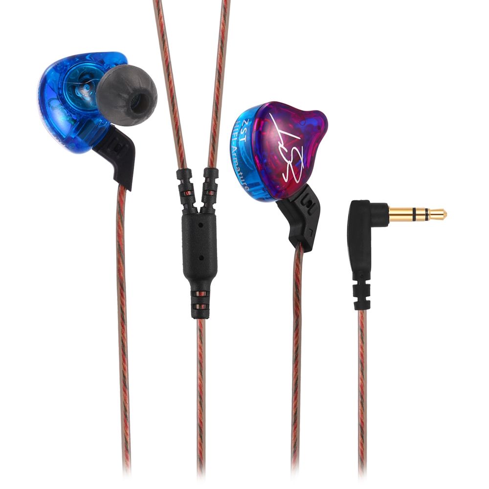 ZST WIRED CABLE DETACHABLE NOISE-CANCELING IN-EAR EARPHONES (COLORMIX, WITHOUT ON-CORD CON