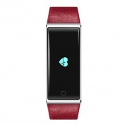 QS60 HEART RATE MEASURE SMART WRISTBAND WITH BREATH TRAINING PEDOMETER (RED)