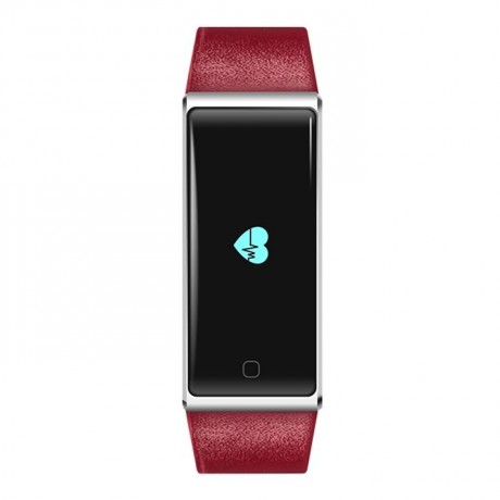 QS60 HEART RATE MEASURE SMART WRISTBAND WITH BREATH TRAINING PEDOMETER (RED)