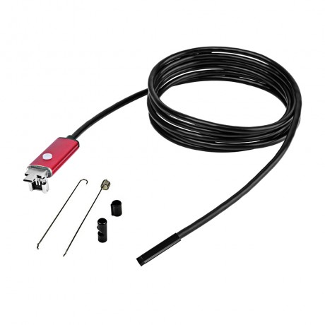 AN99 8MM 2-IN-1 USB MICRO CONNECTOR WATERPROOF 6 LEDS ENDOSCOPE BORESCOPE INSPECTION WIRE 