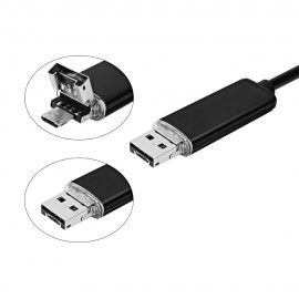 AN99 7MM 2-IN-1 USB MICRO CONNECTOR WATERPROOF 6 LEDS ENDOSCOPE BORESCOPE INSPECTION WIRE 