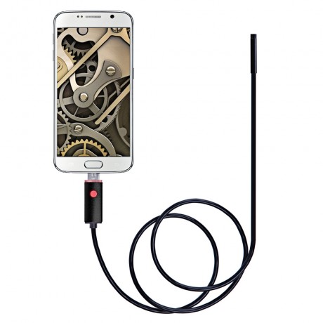AN99 7MM 2-IN-1 USB MICRO CONNECTOR WATERPROOF 6 LEDS ENDOSCOPE BORESCOPE INSPECTION WIRE 