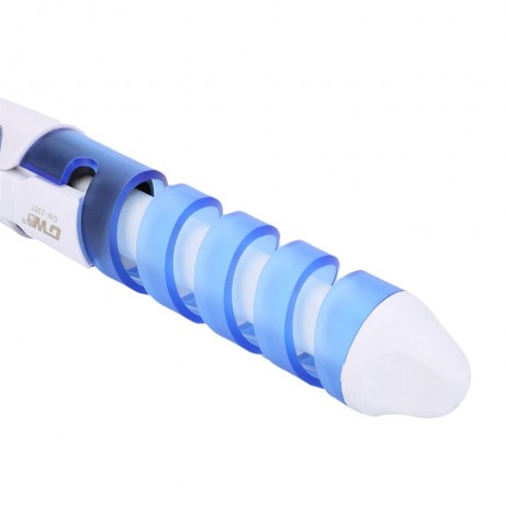 TRAVEL USEFUL SALON SPIRAL CERAMIC CURLING IRON HAIR CURLER (BLUE)