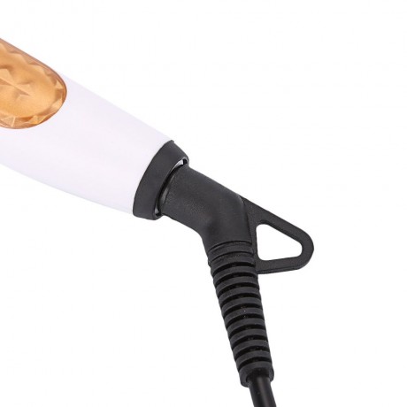 TRAVEL USEFUL SALON SPIRAL CERAMIC CURLING IRON HAIR CURLER (YELLOW)