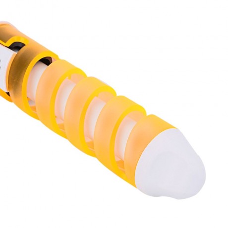 TRAVEL USEFUL SALON SPIRAL CERAMIC CURLING IRON HAIR CURLER (YELLOW)