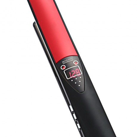 ULTRATHIN HAIR STRAIGHTENER TOURMALINE CERAMIC HEATING PLATE LED DISPLAY NEGATIVE ION CARE