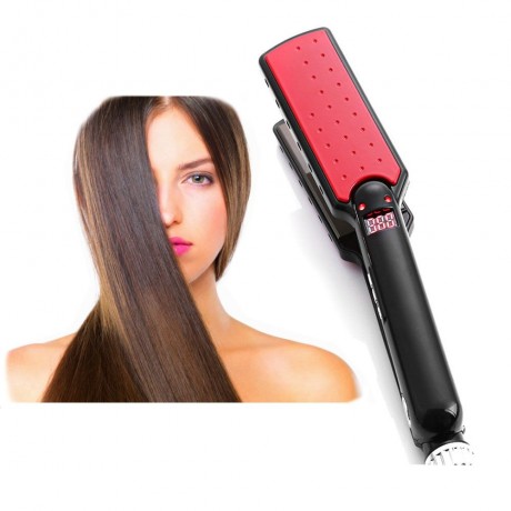ULTRATHIN HAIR STRAIGHTENER 7 SHAPE TOURMALINE CERAMIC HEATING PLATE LED DISPLAY NEGATIVE 