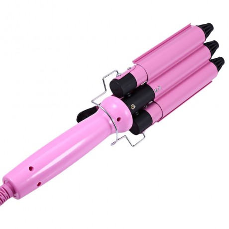 MAGIC HAIR CURLING CERAMIC IRON 3 BARREL CLAMP WAVE CURLER