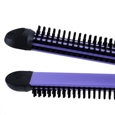 ELECTRIC CERAMIC BRUSH HAIR STRAIGHTENER COMBINE MULTI-FUNCTIONAL STYLING TOOLS (WHITE, EU