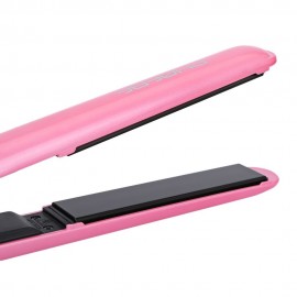 PROFESSIONAL LCD DISPLAY TEMPERATURE ADJUSTABLE HAIR STRAIGHTENER (PINK,US PLUG)