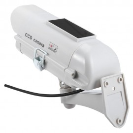 SOLAR ENERGY REALISTIC DUMMY SURVEILLANCE SECURITY CCTV STICKER CAMERA BLINKING RED LED LI