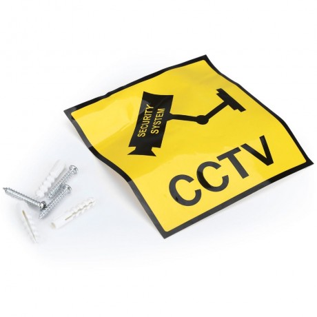 SOLAR ENERGY REALISTIC DUMMY SURVEILLANCE SECURITY CCTV STICKER CAMERA BLINKING RED LED LI