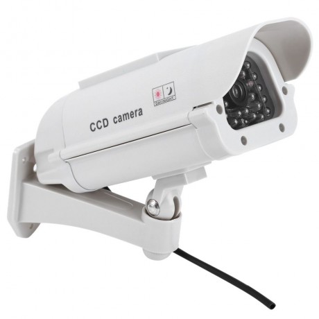 SOLAR ENERGY REALISTIC DUMMY SURVEILLANCE SECURITY CCTV STICKER CAMERA BLINKING RED LED LI