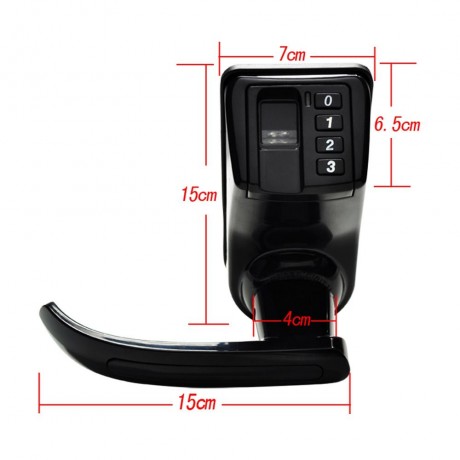 LS - 9 FINGERPRINT DOOR LOCK WEATHER PROOF DIGITAL KEYLESS FUNCTION (BLACK)