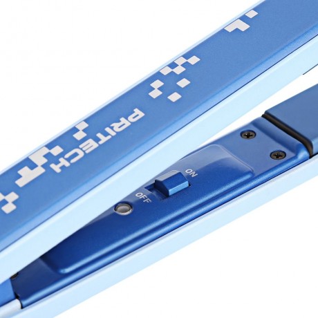 PORTABLE ELECTRONIC CERAMIC HAIR ROLL STRAIGHT DUAL-USE STRAIGHTENER (BLUE)