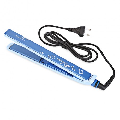 PORTABLE ELECTRONIC CERAMIC HAIR ROLL STRAIGHT DUAL-USE STRAIGHTENER (BLUE)