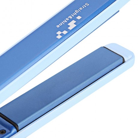 PORTABLE ELECTRONIC CERAMIC HAIR ROLL STRAIGHT DUAL-USE STRAIGHTENER (BLUE)