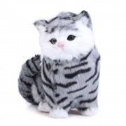 LOVELY SIMULATION CAT DOLL PLUSH TOY WITH SOUND BIRTHDAY CHRISTMAS GIFT FOR KIDS BABY (COL