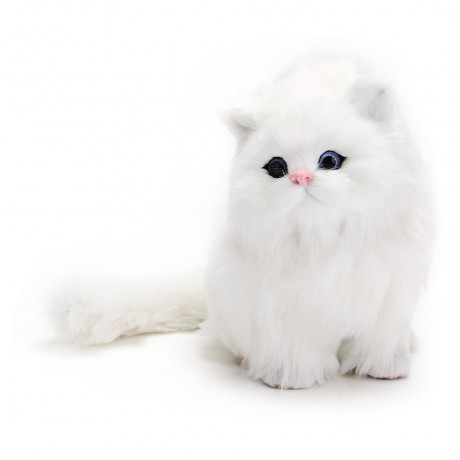 LOVELY SIMULATION CAT DOLL PLUSH TOY WITH SOUND BIRTHDAY CHRISTMAS GIFT FOR KIDS BABY (COL