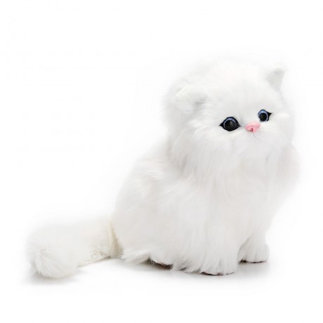 LOVELY SIMULATION CAT DOLL PLUSH TOY WITH SOUND BIRTHDAY CHRISTMAS GIFT FOR KIDS BABY (COL