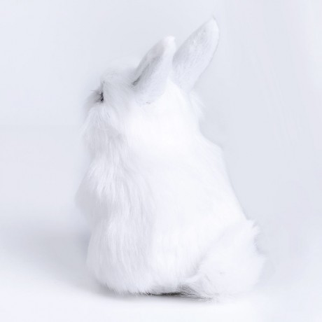 LOVELY MINI SIMULATION RABBIT DOLL PLUSH TOY BIRTHDAY CHRISTMAS GIFT FOR BABY (WHITE)