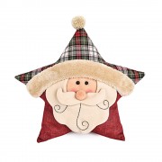 STUFFED CHRISTMAS SOFT PILLOW STAR SHAPE PLUSH DOLL TOY GIFT DECORATION (COLORMIX, SANTA C