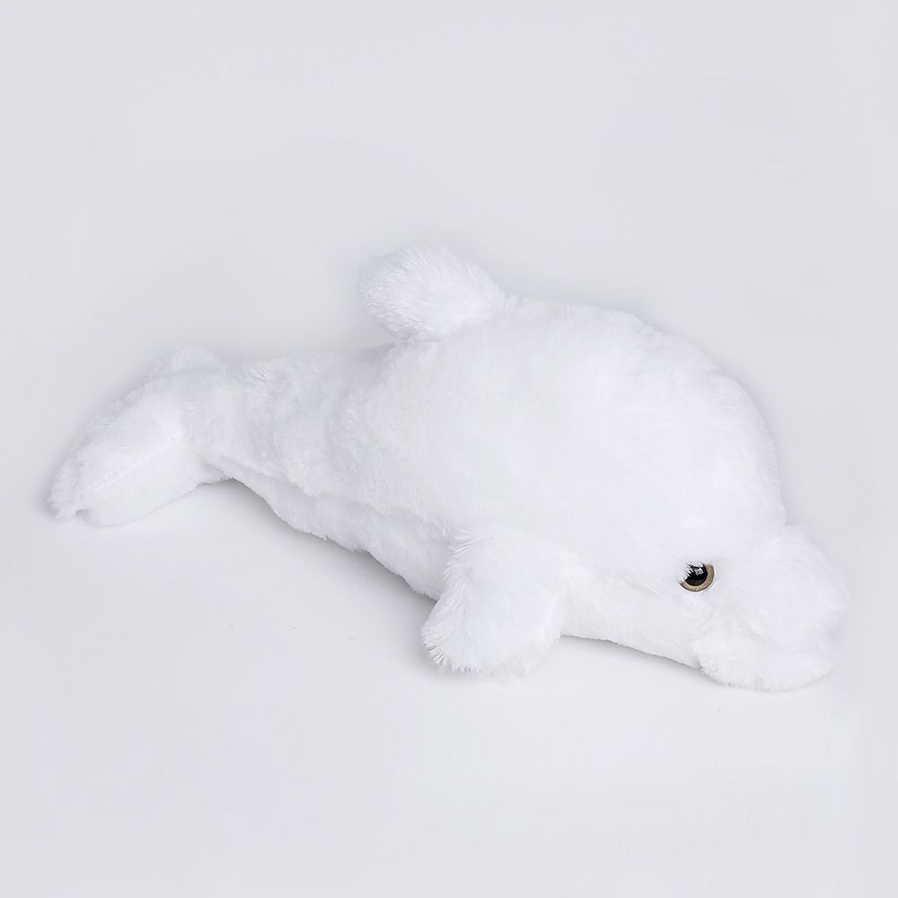 STUFFED CUTE FLASHING DOLPHIN PLUSH DOLL TOY BIRTHDAY CHRISTMAS GIFT FOR BABY (WHITE)