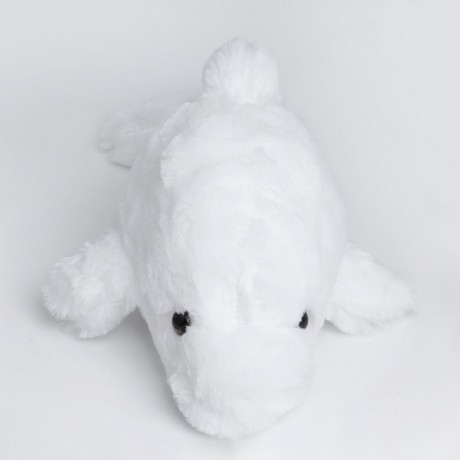 STUFFED CUTE FLASHING DOLPHIN PLUSH DOLL TOY BIRTHDAY CHRISTMAS GIFT FOR BABY (WHITE)