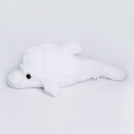 STUFFED CUTE FLASHING DOLPHIN PLUSH DOLL TOY BIRTHDAY CHRISTMAS GIFT FOR BABY (WHITE)
