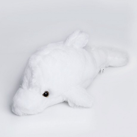 STUFFED CUTE FLASHING DOLPHIN PLUSH DOLL TOY BIRTHDAY CHRISTMAS GIFT FOR BABY (WHITE)