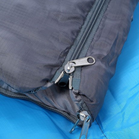 SHENGYUAN ENVELOPE STYLE THICKENED COTTON CAMPING SLEEPING BAG FOR HIKING (BLUE AND GRAY)