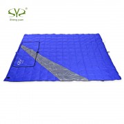 SPLICING FOLDABLE WATER RESISTANT ENVELOPE SLEEPING BAG FOR OUTDOOR TRAVEL CAMPING (BLUE)