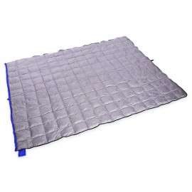 SPLICING FOLDABLE WATER RESISTANT ENVELOPE SLEEPING BAG FOR OUTDOOR TRAVEL CAMPING (BLUE)