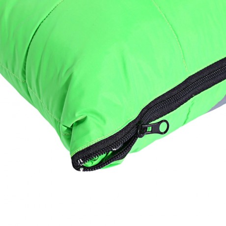 SPLICING FOLDABLE WATER RESISTANT ENVELOPE SLEEPING BAG FOR OUTDOOR TRAVEL CAMPING (GREEN)