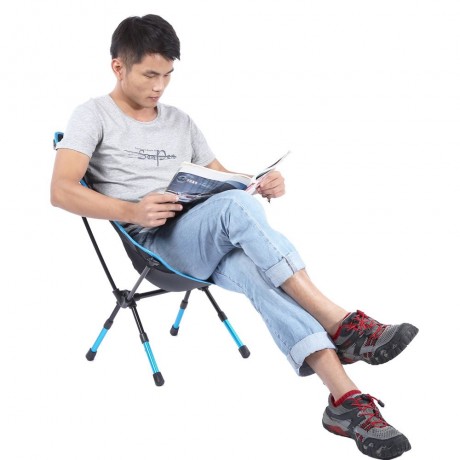 HEIGHTENED CHAIR SEAT FOLDABLE STOOL OUTDOOR EQUIPMENT (AZURE)