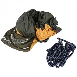 CAMPING 2-PERSON PARACHUTE NYLON FABRIC HAMMOCK (ARMY GREEN)