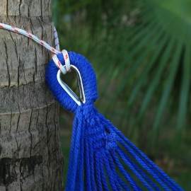 WATER RESISTANT TRAPEZE HAMMOCK SWING ANTI-ROLLOVER SLEEP BED (BLUE AND GREEN, SIZE 59.05 