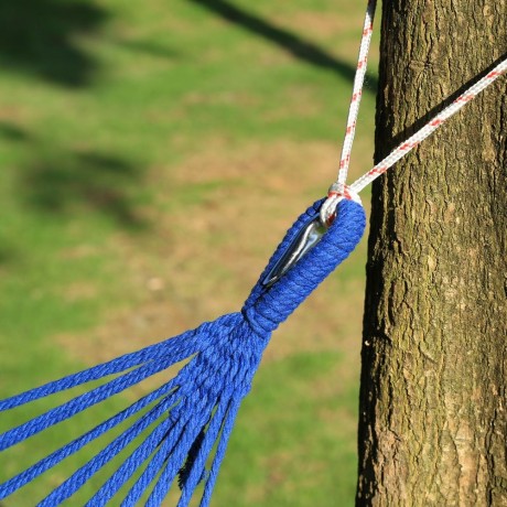 WATER RESISTANT TRAPEZE HAMMOCK SWING ANTI-ROLLOVER SLEEP BED (BLUE AND GREEN, SIZE 59.05 