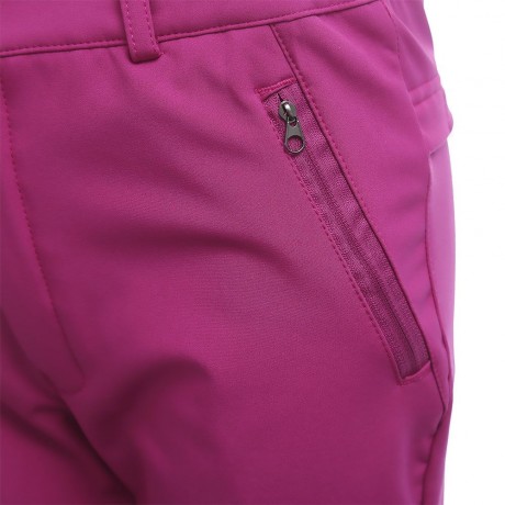 WOMEN SOFTSHELL WINDPROOF WARM FLEECE CLIMBING TROUSERS (ROSE MADDER, SIZE M/L/XL/XXL)