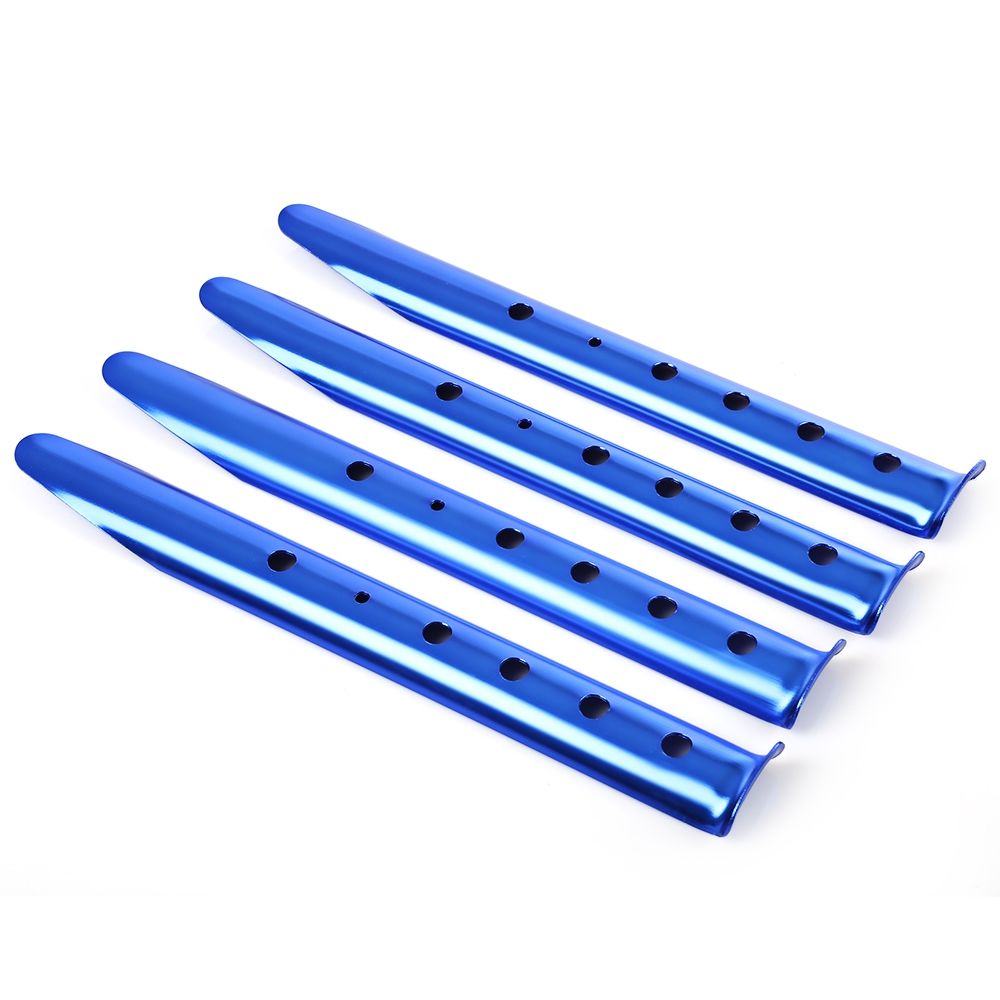 4PCS ALUMINUM ALLOY SNOWFIELD OR SAND USE TENT NAIL STAKES (BLUE)